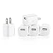 Spark Wireless 5pcs USB AC Universal Power Home Wall Travel Charger Adapter for iPhone 7/7 Plus 6/6 PLUS Samsung HTC Compatible w/ iOS10 (White)¡­