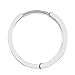 14k REAL White Gold 3mm Thickness Hoop Huggie Earrings (14 x 14 mm)
