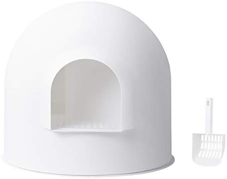 Pidan 猫トイレ 本体 大きめ 大型 消臭 ドーム 大きい 猫トイレ本体 猫のトイレ スコップ付き 超大型 砂飛び散りから解放 ホワイト