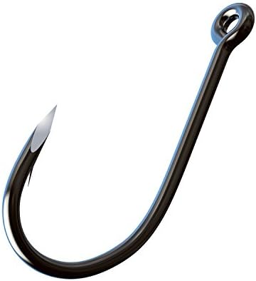 Trokar Vapor Offset Saltwater Bait, Platinum Black, Size 5/0