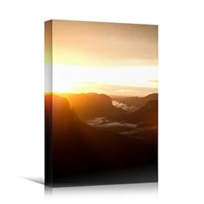 signwin Canvas Wall Art Mountain Sunset II Coastal...