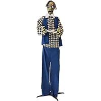 Haunted Hill Farm 6.25 ft. Animatronic Standing Zombie Waiter | Haunting Sound Effects | Life-Size Standing Display | Battery-Operated | Halloween Decoration | HHWTR-1FLSA,Multicolor Haunted Hill Farm 6.25 ft. Animatronic Standing Zombie Waiter | Haunting Sound Effects | Life-Size Standing Display | Battery-Operated | Halloween Decoration | HHWTR-1FLSA,Multicolor