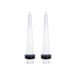 Clear Tapers / Stretchers / Expanders Acrylic Material (1 Pair) (1g (7mm))