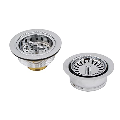 Westbrass CO2155S-26 Combo Pack 3-1/2" Wing Nut Twist Style Large Kitchen Sink…