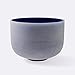 TOPFUND Indigo A Note Crystal Singing Bowl 8 inch Third Eye Chakra with Heavy Duty Carrying Case and Suede Mallet