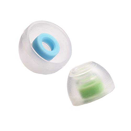 SpinFit CP360 - Patented Silicone Eartips for Replacement (2 Pairs) (3.6 mm Nozzle Dia.) (Large/Medium)