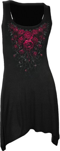 Spiral - Womens - BLOOD ROSE - Goth Bottom Camisole Dress Black - XXL