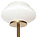 Brightech Aiden LED Floor Lamp– Contemporary Modern Frosted Glass Globe Lamp- Tall Pole Standing Uplight Lamp for Living Room, Den Office Or Bedroom- Energy Efficient Bulb Included- Antique Brass