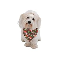 WIEDLKL Pet Dog Cat Bandana Tulip Orange Floral Hand Drawn Romatic Fashion Printing Bibs Triangle Head Scarfs Kerchief Accessories for Large Dog Pet Birthday Party Easter Gifts