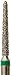 CROSSTECH Short Shank Multi-Use Diamond Burs S878K/012C (1.2mm head size, 8.0mm head length), Friction Grip & Short Shank, Coarse Grit, Modified Chamfer (Pack of 5)