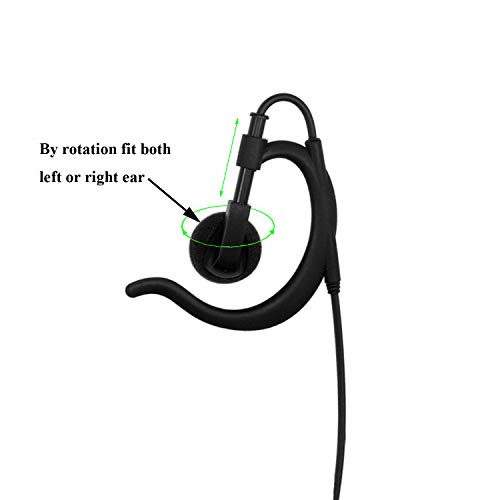 Reyinl Two Way Radio Earpiece Compatible Midland EarClip Headset for Midland Walkie Talkie