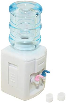Gaddrt Mini Cute Water Dispenser + 2Pcs Small White Cup Set for 1/12 Dollhouse Life Play Scene Model Doll House Accessorie Kids Pretend Play Toy Interior Model Decor