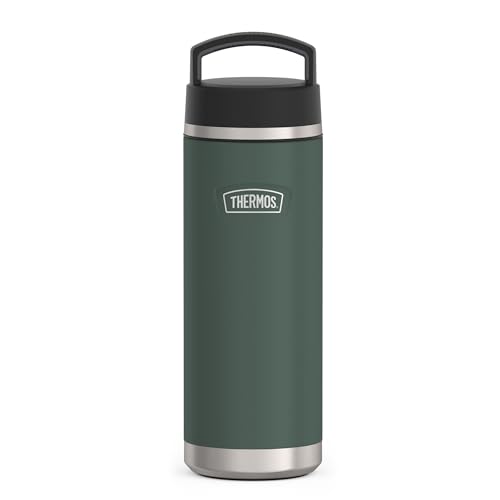 THERMOS Icon Beverage Bottle 0.71 L, Green/Forest Matt, Thermos Flask, Stainless Steel 710 ml, Insulated Drinking Bottle, 18 Hours Hot / 24 Hours Cold, Dishwasher Safe, Completely Leak-Proof, BPA-Free