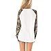 Amlaiworld Women Casual Camouflage Blouse Round Neck Long Sleeve Splice Shirts Loose Top Pullover Tunic Shirtthumb 3