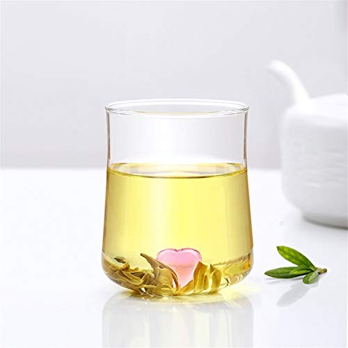 Home+ Whisky gläser, 2ST Rosa Hart Glasschalen Weingläser Glas Saft Cup Glas Trinkglas Cocktailglas 350ml (Color : 2Pcs… – Bild 7