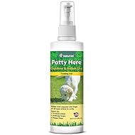 NaturVet â€“ Potty Here Training Aid Spray â€“ Attractive Scent Helps Train Puppies & Dogs Where to Potty â€“ Formulated for Indoor & Outdoor Use â€“ 8 oz