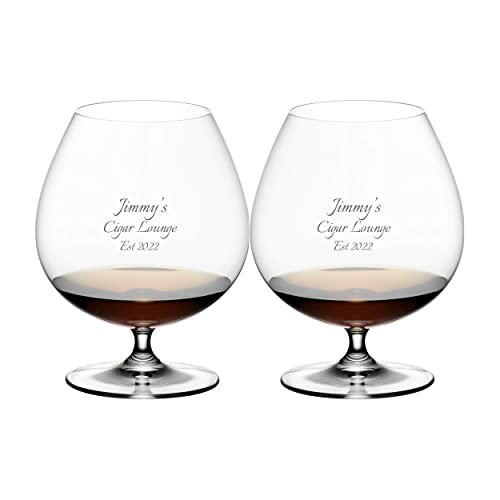 Riedel Personalized Vinum Brandy Snifters, Set of 2 Custom Engraved