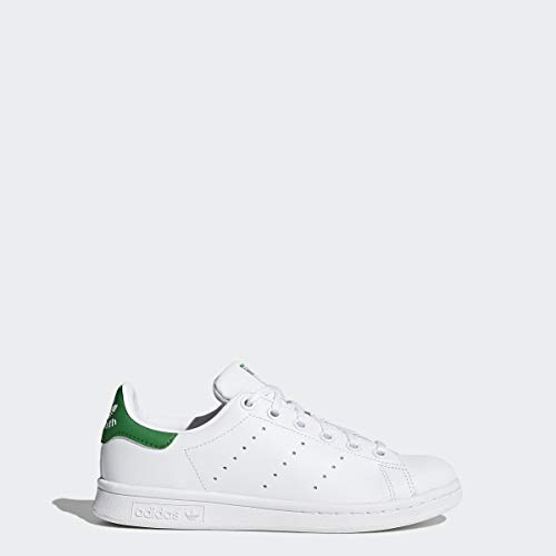 adidas Originals Kids' Stan Smith Sneaker, Footwear White/Footwear White/Green, 6.5
