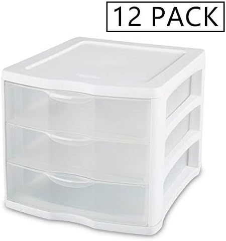 Amazon Com Oldzon Clear Compact Portable 3 Storage Drawer