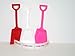 Small Toy Plastic Shovels Red Pink & White, 30 Pack, 7 Inches Tall, 30 I Dig You Stickers