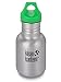 Klean Kanteen Kid's Stainless Steel Bottle with Loop Cap, Silver, 12-Ounce