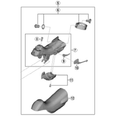 Shimano Spares ST-R7000 left hand bracket assembly