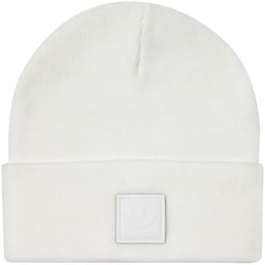 WHITE LONG BEANIE SKI CAP CAPS HAT HATS CUFFED at Amazon Men's