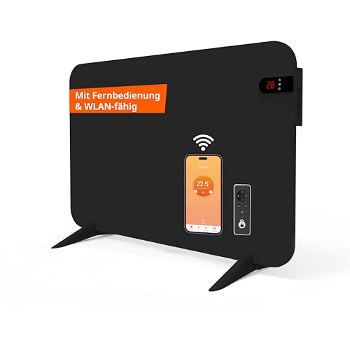 Könighaus Smart Dual-Infrarotheizung V2 450 W - Schwarz