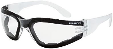 Crossfire 554 AF Shield Foam Lined Safety Glasses, Clear Anti-Fog Lens - Clear Frame, Clear Frame/Clear Anti-Fog Lens, One Size
