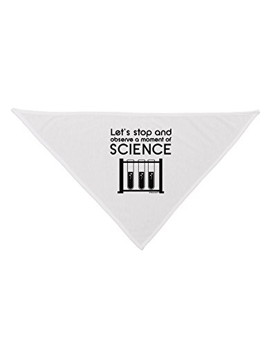 TooLoud Moment of Science Printed White Dog Bandana 26"