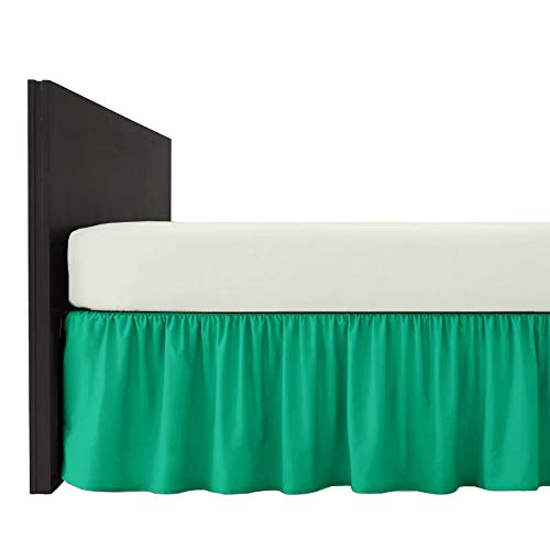 Plain Dyed Poly-Cotton Frilled Bed Base Valance Sheet - Easy Care, In 20 Colours - Machine Washable (Teal, King)