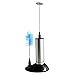 SMARTED Stainless Steel Coffee Milk Frother with Stand and Brush Hand held Electric Battery Powered
