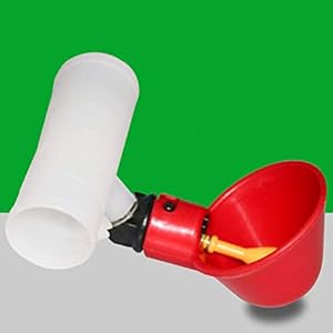 SEESEE.U Alimentatore Automatico di Pollo Waterer Pollame Capezzolo Bevitori di mangime Piccione Pollo Ciotola per Tubo… - immagine 8