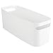 iDesign Una Bathroom Kitchen Storage Organizer Bin Basket 16x6x6, White