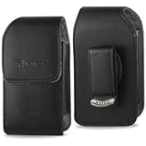 Samsung 3.86" x 2.01" x 0.77" JitterBug Plus SCH R220 and JitterBug J SPH A310 Vertical Leather Case with Swivel Belt Clip and Magnetic Closure-NOT FOR any other Jitterbug models