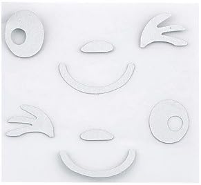 Smile Face Design Car Side Mirror Rearview 3D Decoration Sticker , silver