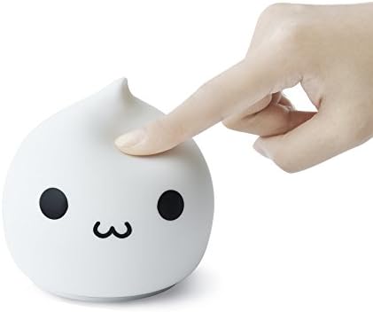 iBunny Cute Water Drop Portable Silicone LED Night Lamp, AAA Battery Powered Children Night Light with Warm White, Single and Color Changing Mode, Easy Tap Control for Baby Adults Bedroom Gift (A)