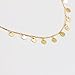 Boosic Bohemian Gold Tone Disc Drop Choker Necklace Minimalist Jewelry For Women