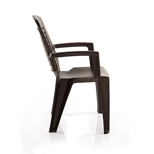 Varmora Premium Plastic Chair (Horiz Ergo Brown)