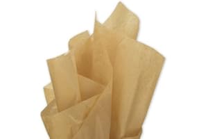PREMIUM QUALITY GIFT WRAP PAPER Acid-Free Kraft Tissue Paper - 100 Sheets 15 Inch x 20 Inch Neutral tan 100 Sheets A1 Bakery Supplies