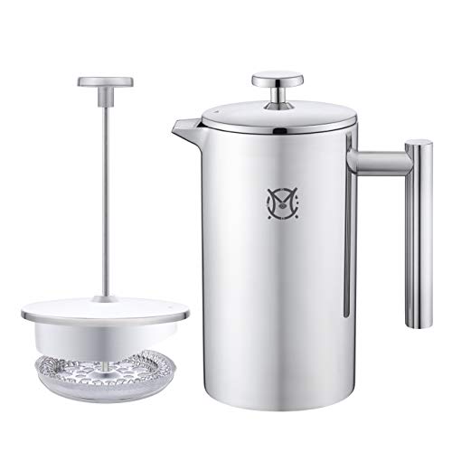 Magicafé French Press Coffee Maker 2 or 3 Cups Small Stainless Steel