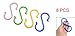 Uxcell a12083000ux0004 S Shaped Plastic Hanging Hooks Hangers Assorted Color (Pack of 8)