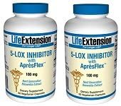 Life Extension 5-Lox Inhibitor With Apresflex 100Mg 60 Vegetarian Capsules (2 Pack)