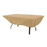 Classic Accessories Terrazzo Rectangular/Oval Patio Table Cover - All Weather Protection Outdoor Furniture Cover (58242-EC)