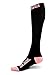 SB SOX Compression Socks for Men & Women (20-30 mmHg) - Best Support Stockings for Travel, Medical, and Sports - Perfect for Everyday Wear (Medium, Black/Pink)