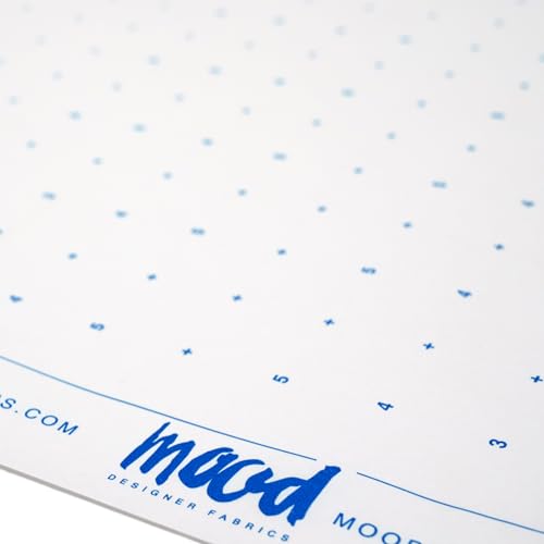 White Dotted Pattern Paper - 3 Yards Bundle for Sewing, Crafting, and Drawing by Mood Exclusive Fabric, Standard Weight 40 inch Width, Sewing Tracing Paper