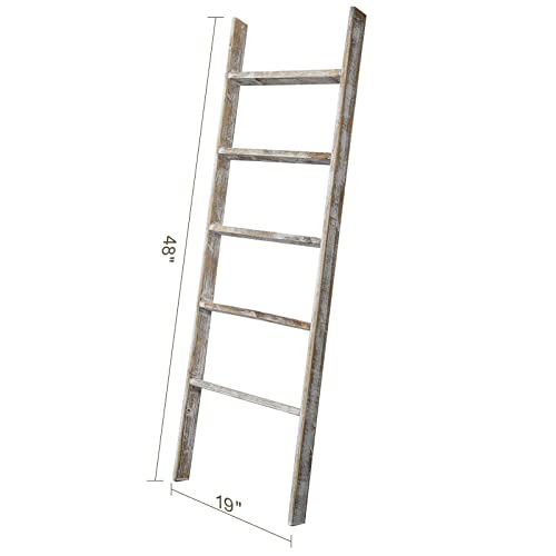 RHF Extra Thick Blanket Ladder,Rustic Wood Ladder, Decorative Heave