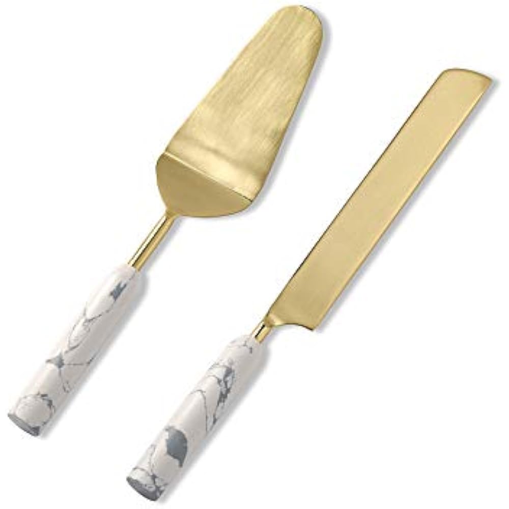Wedding Cake Knife And Server Set, Stainless Steel Cutter Serving Or