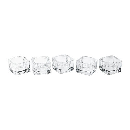 Clear Glass Tealight Holders For Standard Tealights (5 Pack) Vot069
