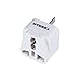 TESSAN Grounded Universal Travel Plug Adapter USA to Australia/China Travel Prong Converter Adapter Plug Kit for Australia/China(Type I) - 3 Pack(WHITE)